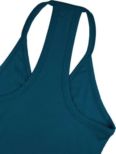 Miniatura 4 de iGENJUN Paquete de 3 camisetas de entrenamiento para mujer, espalda cruzada, básicas, para verano, 2025, cuello en V, ajustadas, acanaladas sin