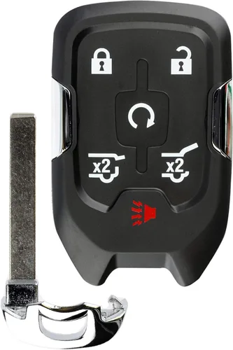 KeylessOption Llavero inteligente de arranque remoto de entrada sin llave con llave para Chevy Tahoe Suburban 15-19, GMC Yukon XL HYQ1AA 15-20