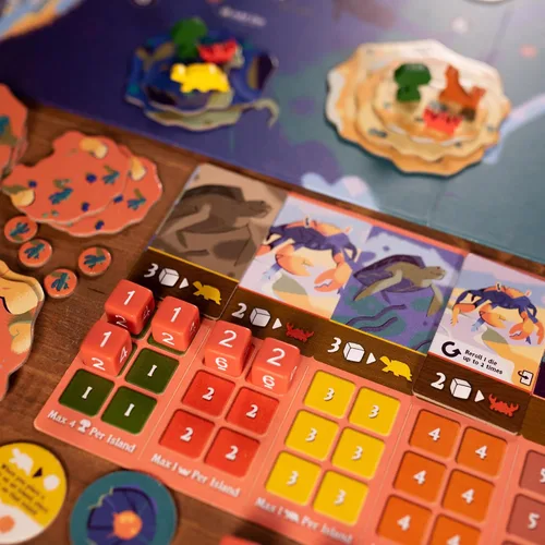 Miniatura 5 de Emerge - Juego de mesa - Explora nuevas islas y ecosistemas de investigación, juego de estrategia de rodamiento de dados, juego familiar para niños