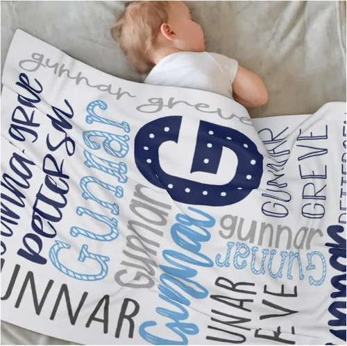Miniatura 2 de Manta de bebé personalizada para niño, mantas de bebé personalizadas para niños, regalos personalizados para bebés, mantas con nombre, manta suave