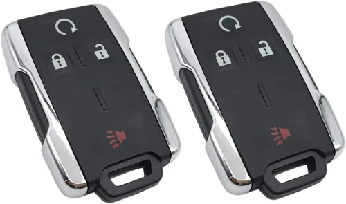 2 fundas de repuesto para llavero de entrada sin llave para Chevrolet Chevy Silverado Colorado/GMC Sierra Canyon 2014 2015 2016 2017 (plateado)