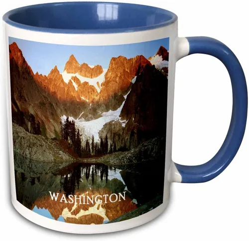 Miniatura 11 de 3dRose Lake Ann Washington State - Taza de dos tonos (11 onzas), color negro