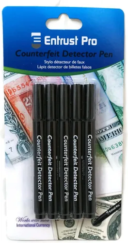 Miniatura 7 de Bolígrafos detectores de falsificaciones (paquete de 12 puntas de cincel)
