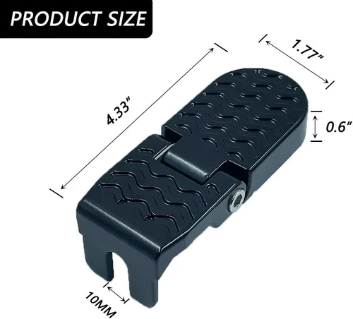 Miniatura 2 de LOOEEL 1 par 0.394 in U ranura bicicleta pedales trasero plegable asiento trasero pedales pedales ciclismo accesorios para bicicleta de montaña