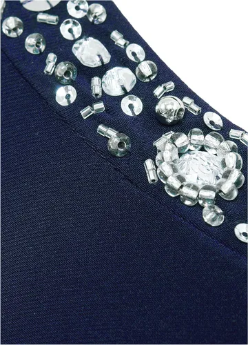 Miniatura 4 de Alex Evenings Vestido tipo chaqueta de 2 piezas para mujer con ribete de lentejuelas