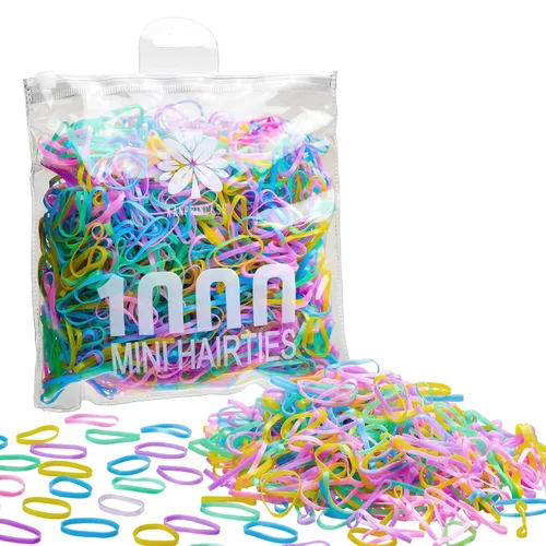 Miniatura 8 de KANPRINCESS 1000 bandas de goma para el cabello (negro)