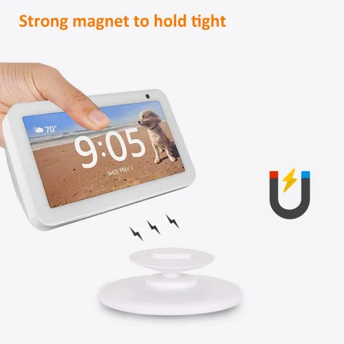 Miniatura 4 de AutoSonic Soporte compatible con Amazon Echo Show 5 (1ª generación y 2ª generación) Diseño ajustable para mejorar el ángulo de visión Magnético