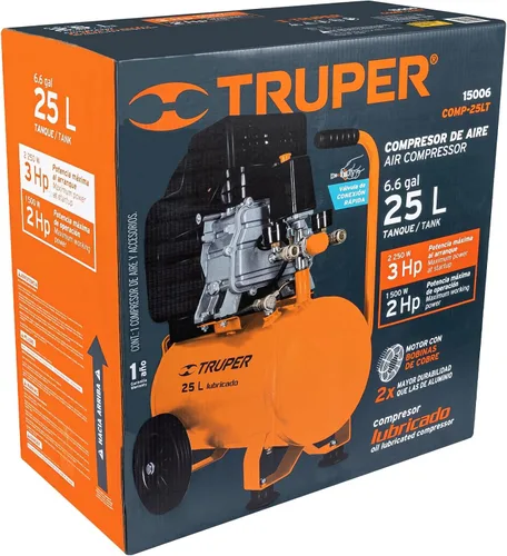 Miniatura 4 de Compresor horizontal 25 L, 3 HP (potencia máxima), 120 V