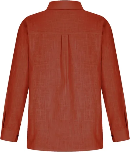 Miniatura 121 de SMIDOW Camisa de algodón y lino con botones para mujer