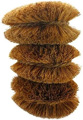 Paquete de 3 cepillos para verduras Tawashi de fibra de coco natural, diseño japonés, ideal para frutas, verduras y uso doméstico con lazo para