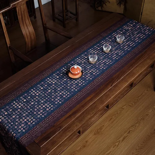 Miniatura 14 de Extra Long 2-Piece Table Runner Set 118, Waterproof Banquet Table Decor, Double Sided Event Cloth, Heavy Duty Tea Mat, Washable Reversible Brocade