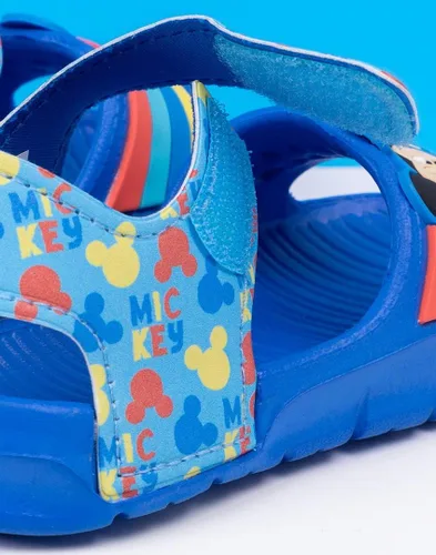 Miniatura 7 de Disney Mickey Mouse - Sandalias para niños Deslizadores para niños y niñas con correa de apoyo para niños pequeños Zapatos de piscina azules sin