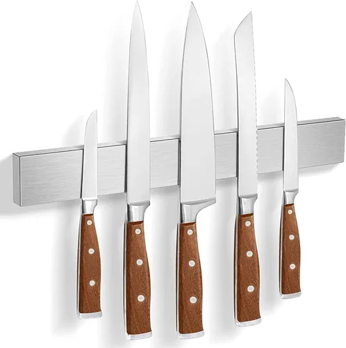 Soporte magnético para cuchillos de pared, tira magnética para cuchillos, soporte magnético para cuchillos para montar en refrigerador, organizador