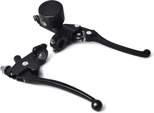 0011 Palancas Universales de Motocicleta de 7/8" Cilindro Maestro de Freno Hidráulico con Depósito Juego de Palanca de Embrague para Cafe Racer