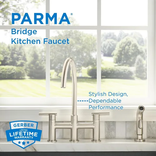 Miniatura 2 de Gerber Grifo de cocina Parma de fontanería con spray Acero inoxidable