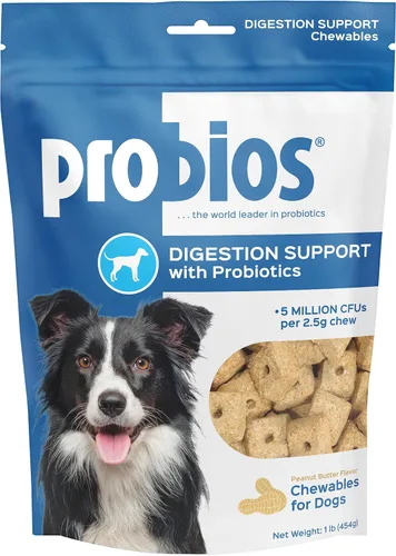 Miniatura 9 de Probios Masticables de apoyo digestivo para perros, suplemento probiótico diario para la salud intestinal, la digestión y el apoyo inmunológico, 1