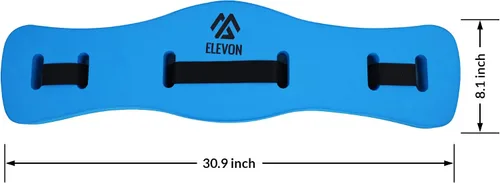 Miniatura 4 de Elevon Juego completo de entrenamiento de natación que incluye pesas de agua, cinturón flotante y flotador de pierna de boya de tracción, color azul