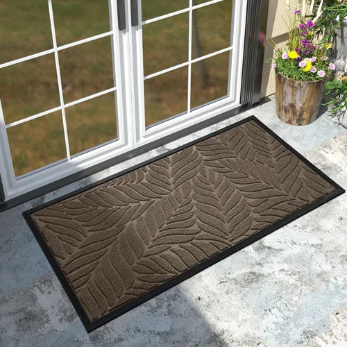 Miniatura 14 de Yimobra Tapete para puerta delantera para interiores y exteriores, 29.5 x 17 pulgadas, impermeable, para todas las estaciones, para entrada