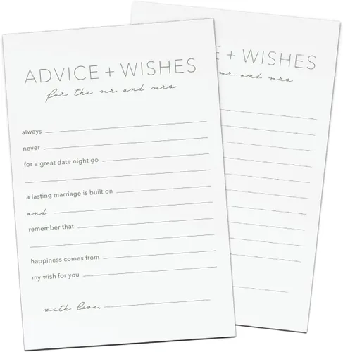 Miniatura 12 de CARDAMONOLY Paquete de 50 tarjetas de consejos y deseos, cartulina sin revestimiento de 6 x 4 para bodas, baby showers, cumpleaños y todas