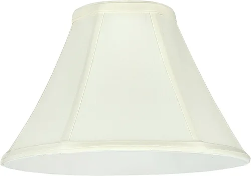 Miniatura 6 de Aspen Creative 58053A Bell Uno - Pantalla de lámpara en gasa blanca, 7 pulgadas superior x 14 pulgadas inferior x 11 pulgadas de altura inclinada