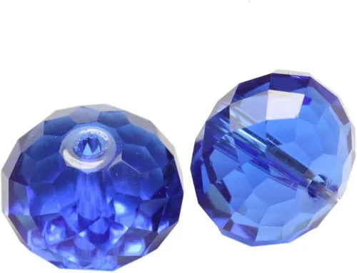 Adabele - 100 cuentas sueltas de cristal Rondelle austriaco de 0.236 in (0.236 in), espaciador azul zafiro, compatibles con cristales de Swarovski