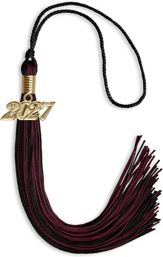 Miniatura 108 de Endea Graduation - Borla de doble color mixto con fecha dorada (negro/dorado antiguo, 2021)