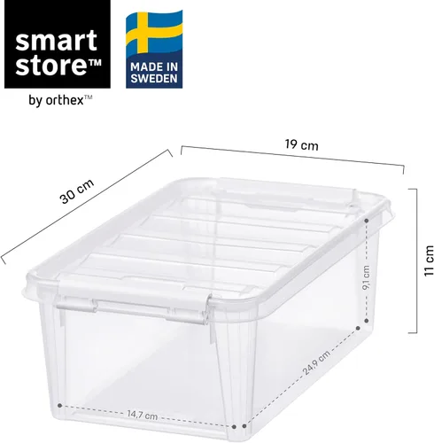 Miniatura 2 de SmartStore - 8 cajas de almacenamiento de plástico con tapa de 4 L (11.8 x 7.5 x 4.3 in) Cajones de almacenamiento de plástico con tapa