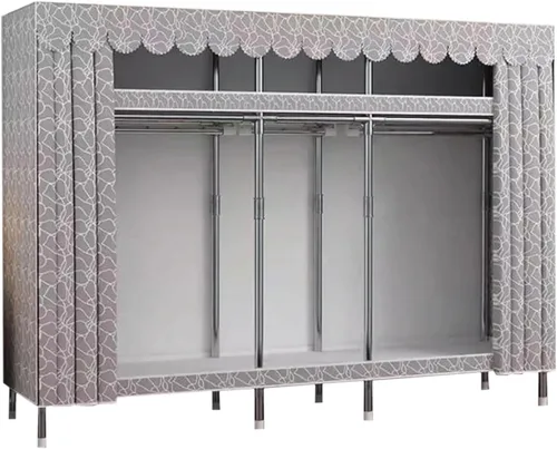 Miniatura 15 de large closets Portable Wardrobe Closet Thickened Steel Pipe Clothes Closet for Bedroom Hanging Large Closet Lightweight Portable Closet Space-saving