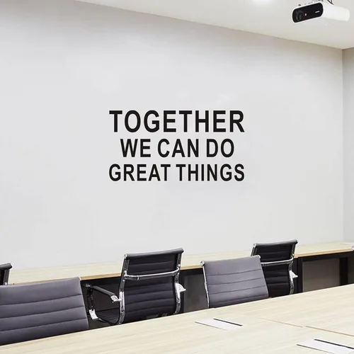 SEATUNE Calcomanías de pared motivacionales, calcomanías de pared de trabajo en equipo, citas inspiradoras para oficina, gimnasio, aula, escuela,