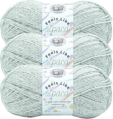 Miniatura 10 de Lion Brand Yarn Feels Like alpaca, hilo suave para tejer, borgoña, 1 paquete