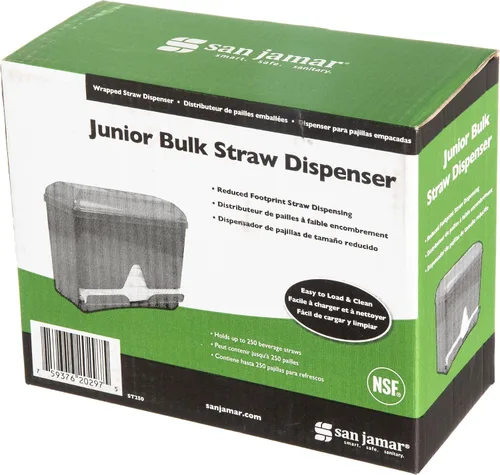 Miniatura 7 de San Jamar Dispensador de popotes junior a granel con capacidad para 250 popotes para restaurantes, comedores y comida rápida, plástico, 5 x 10.5 x