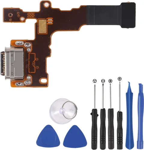 Miniatura 6 de Reemplazo del puerto de carga del conector de base USB con cable flexible de micrófono compatible con LG G7 ThinQ (versión de EE. UU.) G710VM