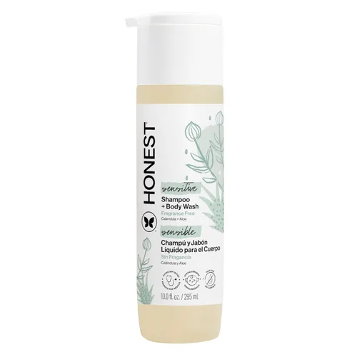Shampoo & jabón corporal Honest, Lavanda Dreamy súper calmante, 10 Onzas, 816645023966, Libre de fragancia, 1, 1