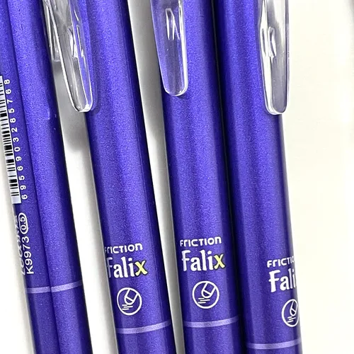 Miniatura 8 de sencoo Paquete de 5 bolígrafos de gel azul borrables retráctiles y borrables de tinta azul para estudiantes, papelería, oficina, premios escolares