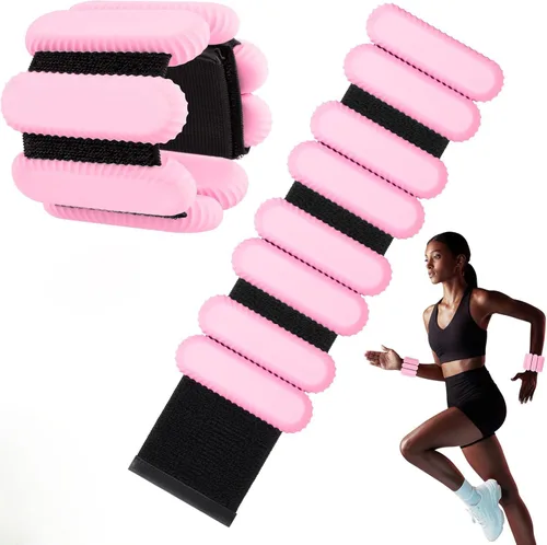 Miniatura 8 de Pilates - Pesas de muñeca y tobillo para mujer, pesas fuertes para brazos y piernas, juego de 2, pesas ajustables para caminar, yoga, baile, barras