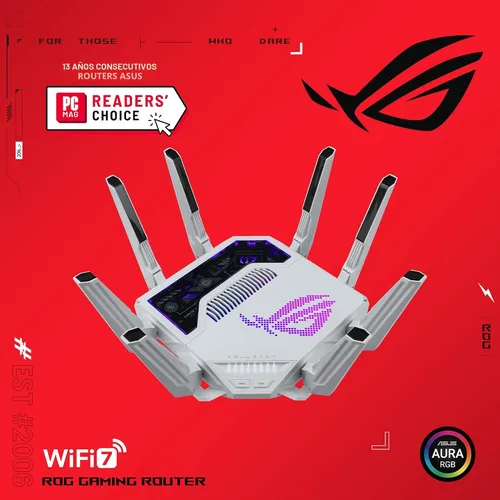 Miniatura 8 de ASUS GT-BE19000AI Tri-Band WiFi 7 (802.11be) AI Gaming Router, ancho de banda de 320 MHz y 4096-QAM, MLO, puertos duales 10G, impulso de juego AI
