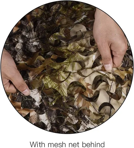 Miniatura 5 de HYOUT Red de camuflaje en rollo a granel, malla de camuflaje para cepos de caza, ghillie, sombrillas, camping, decoración para fiestas militares