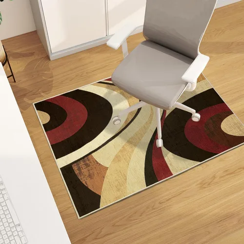 Miniatura 80 de chakme Tapete para silla de oficina para suelo de madera dura, 48 x 36 pulgadas, protector de escritorio de computadora de fácil deslizamiento