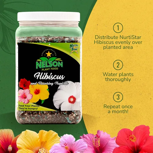 Miniatura 5 de Nelson Plant Food - Fertilizante NutriStar Hibiscus - Alimento para plantas de interior y exterior - Fertilizante de hibisco tropical para todas