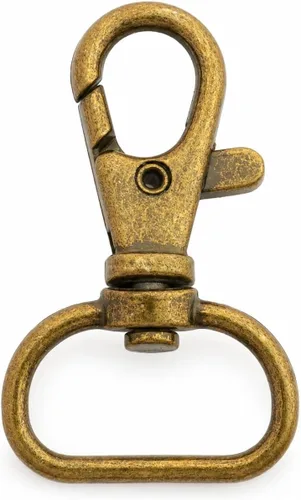 Miniatura 18 de CRAFTMEMORE Ganchos de presión de gatillo de 1 pulgada, clásicos cierres de langosta giratorios para bolso, 20 unidades, CSPS (latón antiguo)
