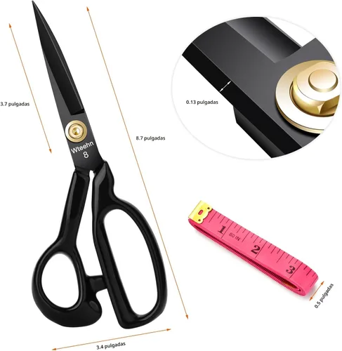 Miniatura 2 de Tijeras de tela profesionales, tijeras de costura resistentes de 8 pulgadas para corte de tela, tijeras de costura afiladas a medida para cortar