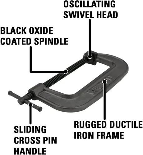 Miniatura 4 de Wilton Abrazadera C para carro, capacidad de apertura de 14", garganta de 3-34", serie 540A (Modelo 540A-14)