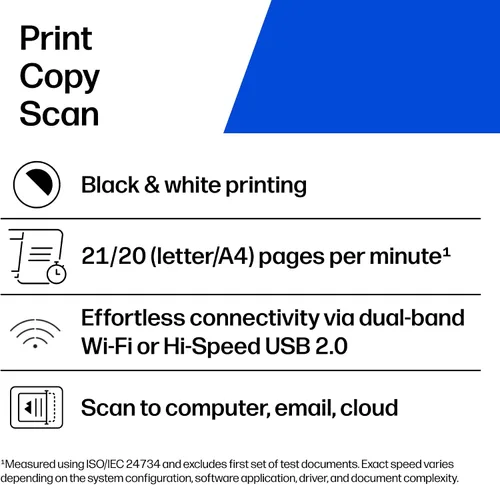 Miniatura 2 de HP Laserjet MFP M140w Impresora inalámbrica en blanco y negro, impresión, escaneo, copia, velocidades rápidas, fácil configuración, impresión móvil
