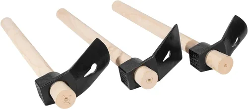 Miniatura 9 de Juego de herramientas para tallar madera para carpintería Adze, incluye adze recto, curva grande Adze y curva pequeña Adze (3PCS)