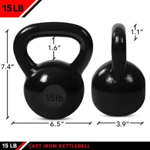 Miniatura 2 de JFIT Kettlebell Weights Cast Iron