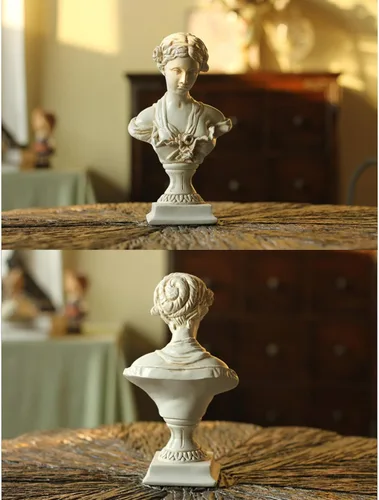 Miniatura 6 de Estatua griega de la diosa de Venus de 8.6 pulgadas, mitología griega romana clásica, estatua de busto de cabeza, estatua de resina para el hogar