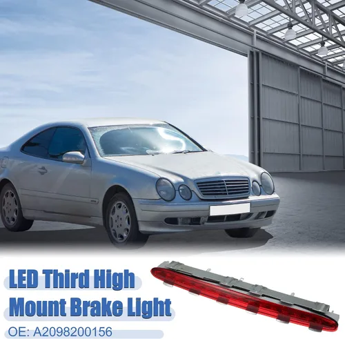 Miniatura 2 de X AUTOHAUX Tercera luz de freno trasero de alto nivel A2098200156 para Mercedes-Benz CLK 320 Base 3.2L V6 - Gas 2003-2005 Rojo