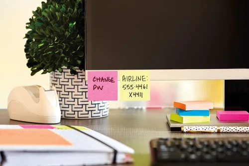 Miniatura 2 de Post-it Sticky Notes Cube - Paquete de 1 bloc de notas (450 hojas, 2.992 x 2.992 in), color amarillo canario, notas autoadhesivas para tomar notas