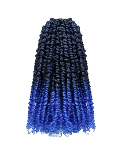 Miniatura 17 de Paquete de 8 paquetes de cabello de ganchillo Passion Twist de 6 pulgadas, rizos bohemios pretrenzados previamente trenzados, negro natural 1B