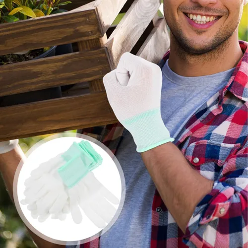 Miniatura 2 de GANAZONO Guantes antiestáticos resistentes a los cortes, guantes de trabajo de nailon resistentes al desgaste para jardinería tallado tareas